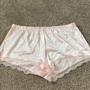 Lace VS silky sleep shorts